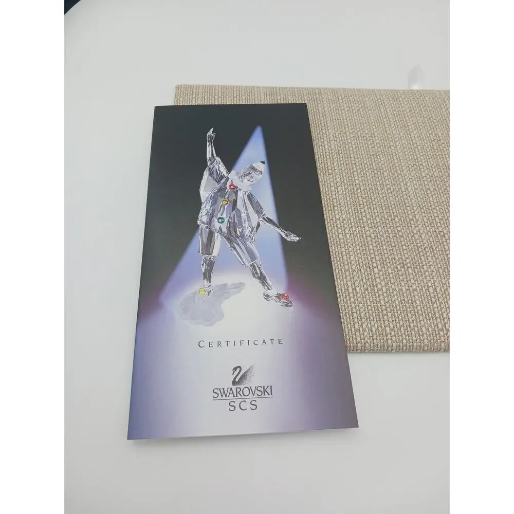 Swarovski SCS Pierrot The Jester Figurine 1999 Annual Edition with Box & Stand